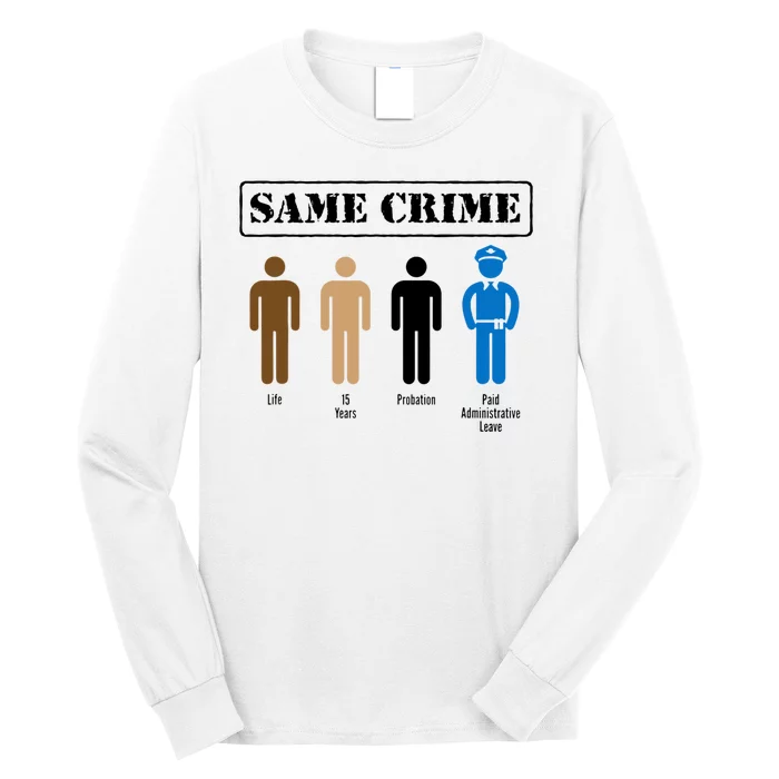 Same Crime Different Time Funny Satirical Long Sleeve Shirt