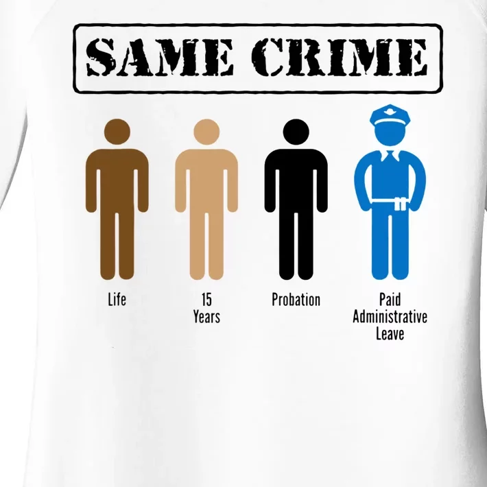 Same Crime Different Time Funny Satirical Women's Perfect Tri Tunic Long Sleeve Shirt