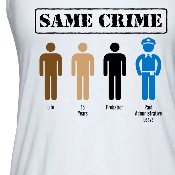 Same Crime Different Time Funny Satirical Ladies Essential Flowy Tank