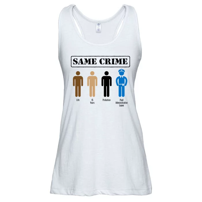 Same Crime Different Time Funny Satirical Ladies Essential Flowy Tank