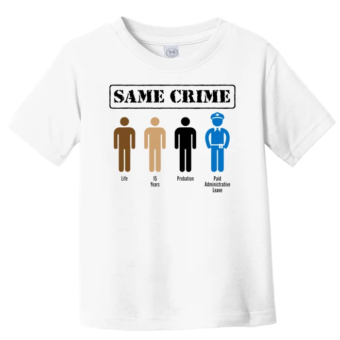 Same Crime Different Time Funny Satirical Toddler T-Shirt