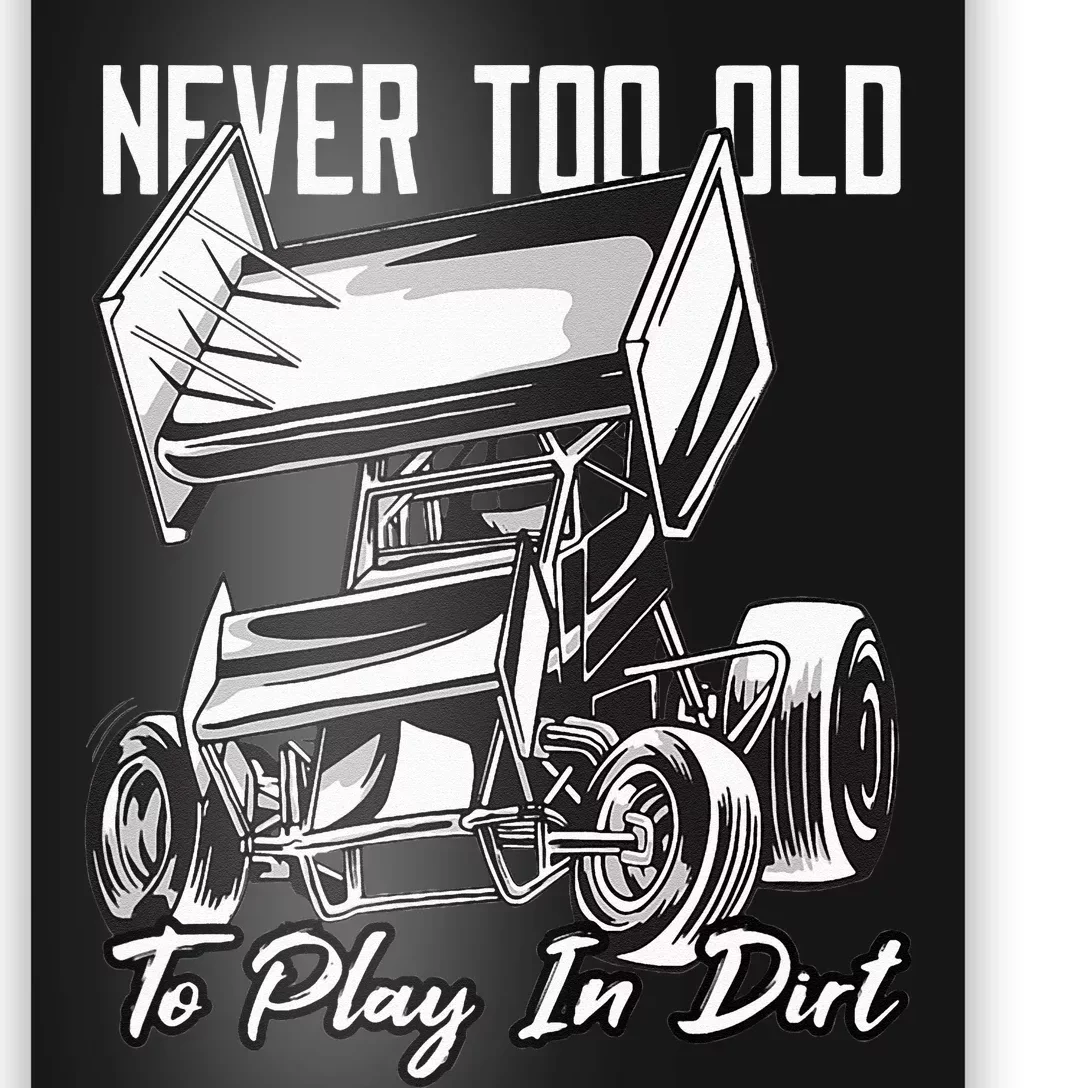 SPRINT CAR DIRT TRACK RACING Play In Dirt Poster