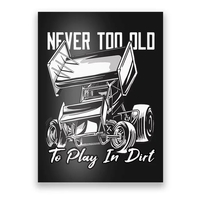 SPRINT CAR DIRT TRACK RACING Play In Dirt Poster