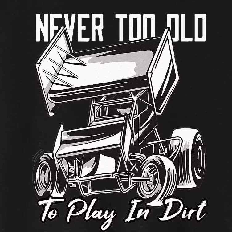 SPRINT CAR DIRT TRACK RACING Play In Dirt Women's Crop Top Tee