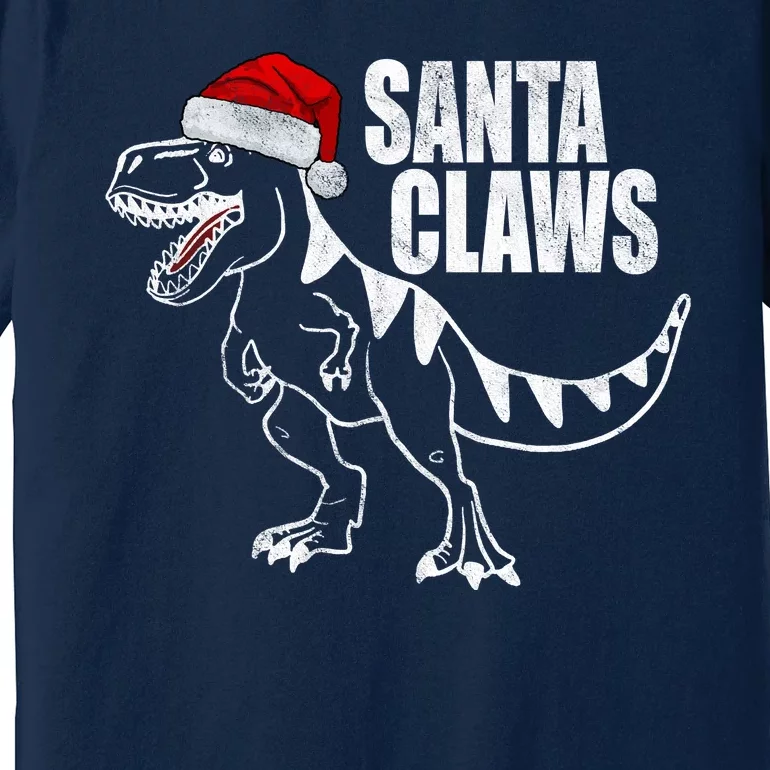 Santa Claws Dinosaur Christmas Premium T-Shirt