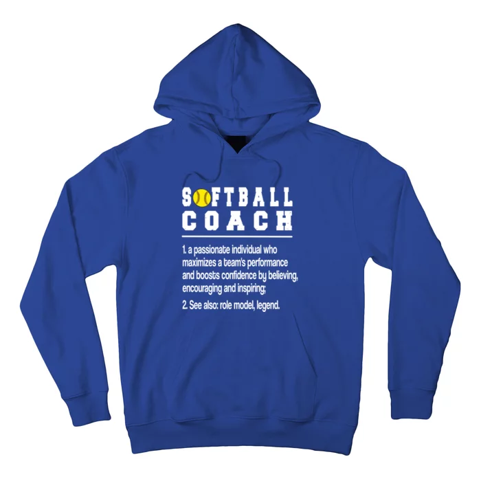 Softball Coach Definition Softball Coaching Gift Hoodie