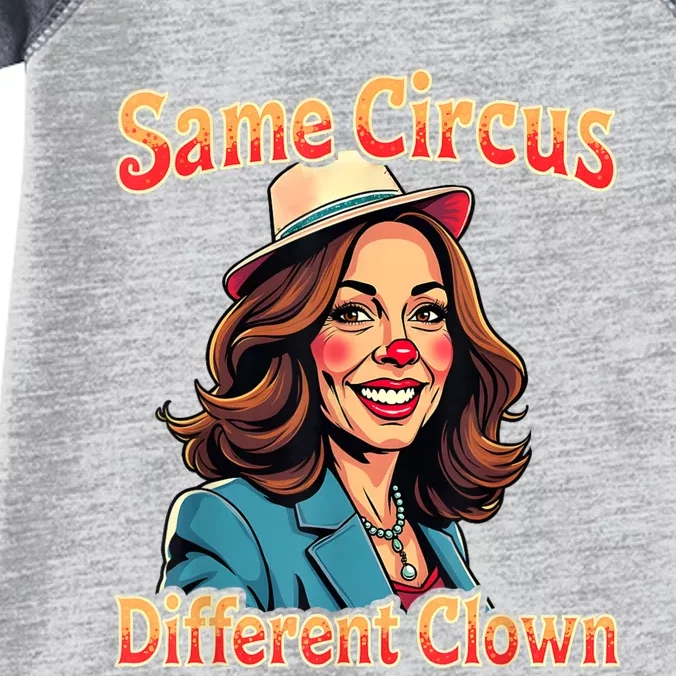 Same Circus Different Clown Election Day Kamala Harris 2024 Infant Baby Jersey Bodysuit