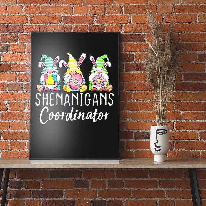 Shenanigans Coordinator Easter Bunny Gnomes Rabbit Eggs Hunt Poster