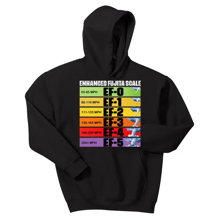 Storm Chasing Enhanced Fujita Scale Tornado Meteorologist Kids Hoodie