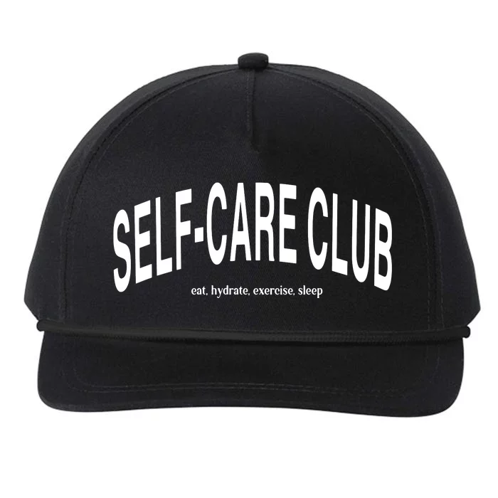 Selfcare Club Eat Hydrate Exercise Sleep Snapback Five-Panel Rope Hat