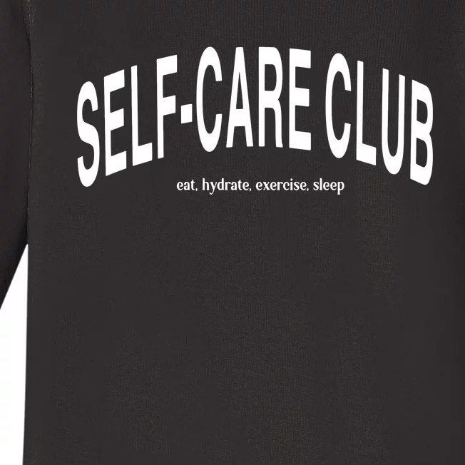 Selfcare Club Eat Hydrate Exercise Sleep Baby Long Sleeve Bodysuit