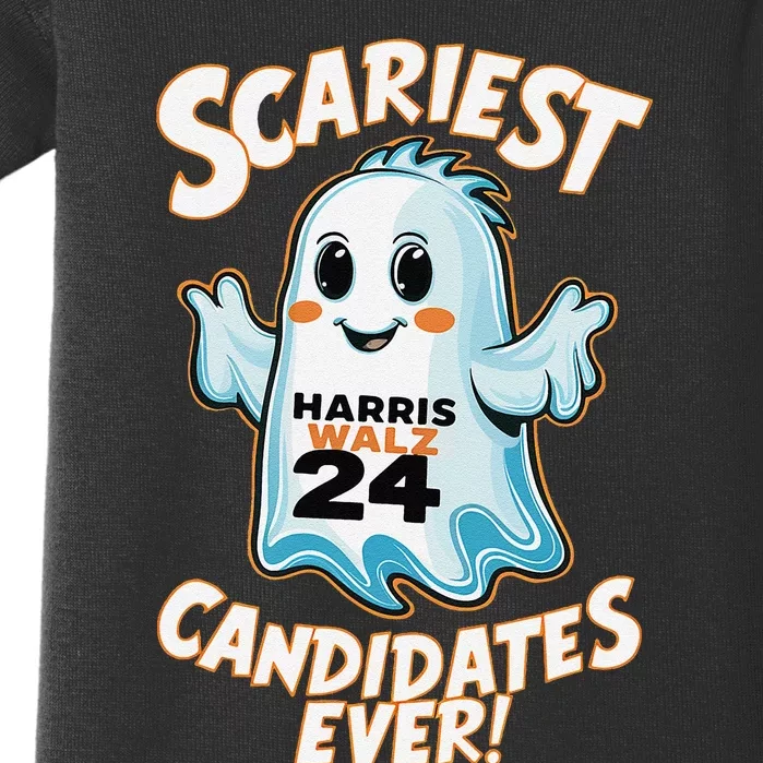 Scariest Candidates Ever Harris Walz 2024 Halloween Costume Baby Bodysuit