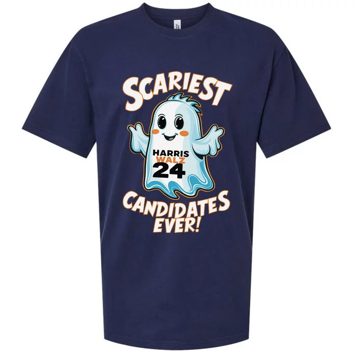 Scariest Candidates Ever Harris Walz 2024 Halloween Costume Sueded Cloud Jersey T-Shirt