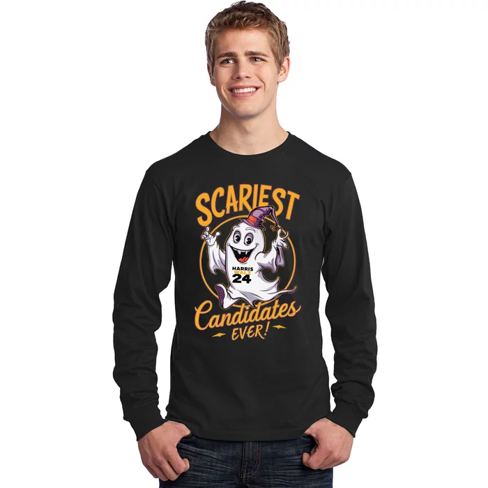 Scariest Candidates Ever Harris Walz 2024 Halloween Long Sleeve Shirt