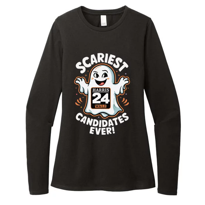 Scariest Candidates Ever Harris Walz 2024 Halloween Womens CVC Long Sleeve Shirt