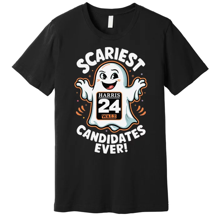 Scariest Candidates Ever Harris Walz 2024 Halloween Premium T-Shirt