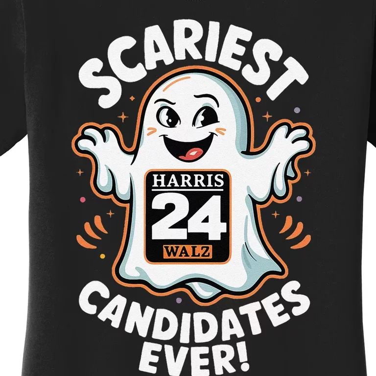 Scariest Candidates Ever Harris Walz 2024 Halloween Women's T-Shirt