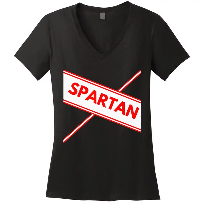 Spartan Cheerleader Easy Halloween Costume Design Women's V-Neck T-Shirt