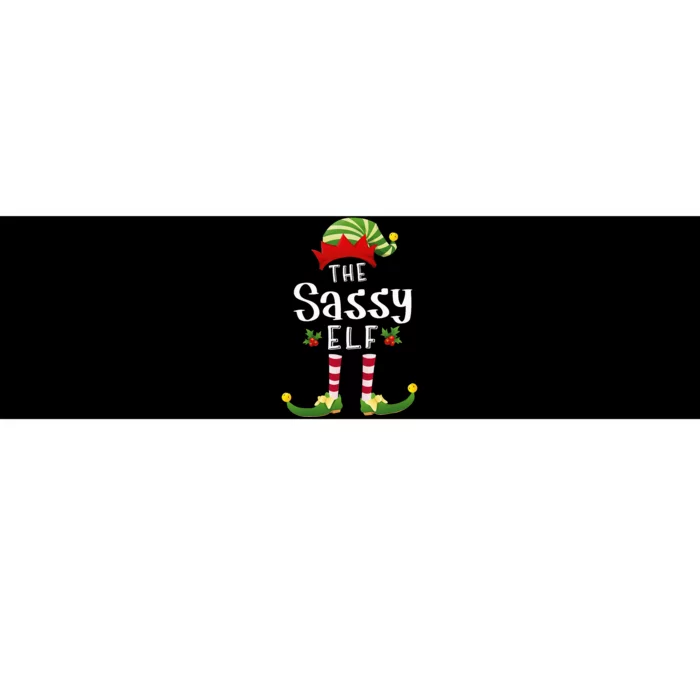 Sassy Christmas Elf Matching Pajama XMas Party Bumper Sticker