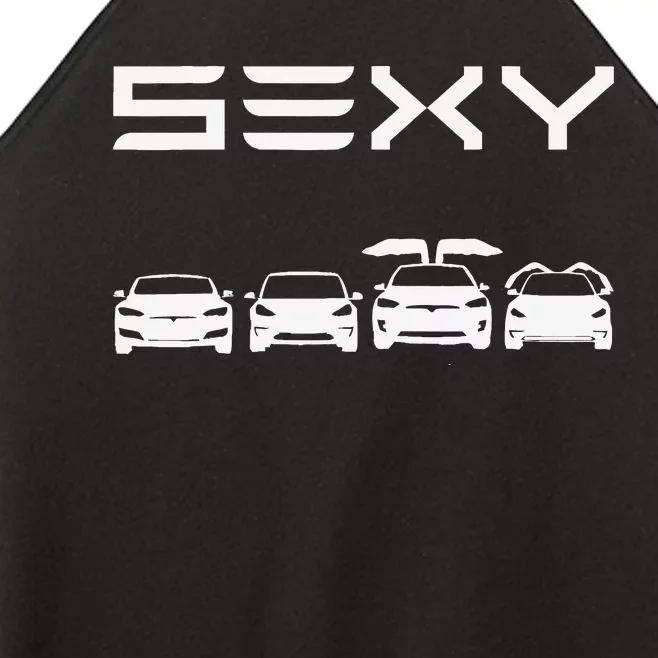 Sexy Cars Electric Cars Zero Emissions Haha Gas Women’s Perfect Tri Rocker Tank