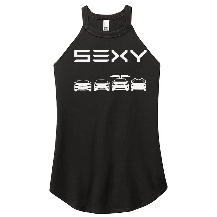 Sexy Cars Electric Cars Zero Emissions Haha Gas Women’s Perfect Tri Rocker Tank