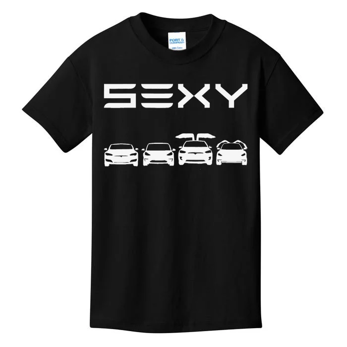 Sexy Cars Electric Cars Zero Emissions Haha Gas Kids T-Shirt