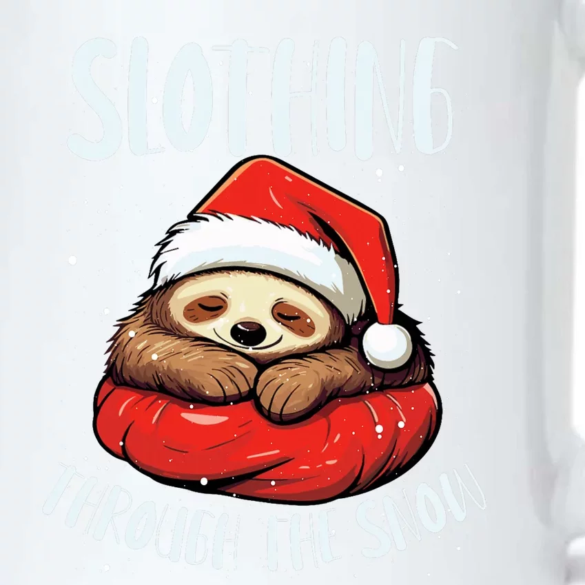 Sloth Christmas Eve Lazy Animal Santa Claus Xmas Day Black Color Changing Mug