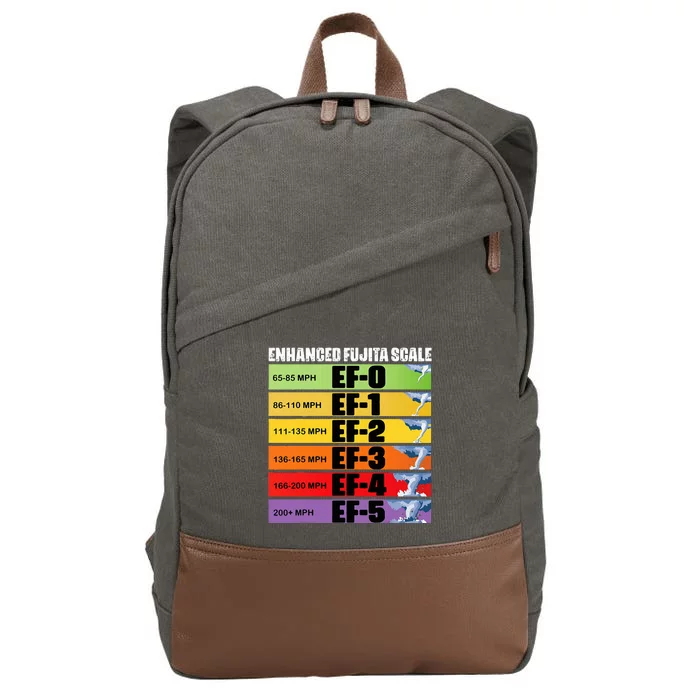 Storm Chasing Enhanced Fujita Scale Tornado Meteorologist Cotton Canvas Backpack