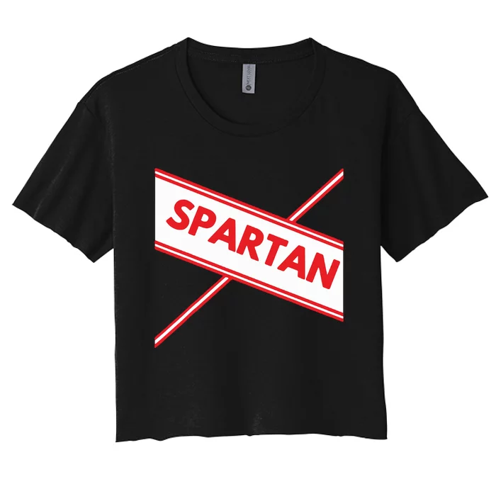 Spartan Cheerleader Easy Halloween Costume Women's Crop Top Tee