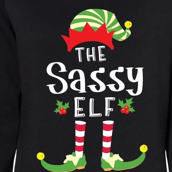 Sassy Christmas Elf Matching Pajama Xmas Party Womens California Wash Sweatshirt