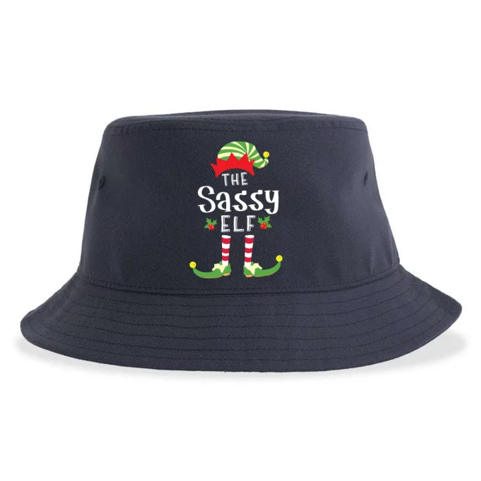 Sassy Christmas Elf Matching Pajama Xmas Party Sustainable Bucket Hat