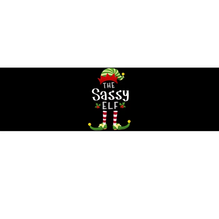 Sassy Christmas Elf Matching Pajama XMas Party Bumper Sticker