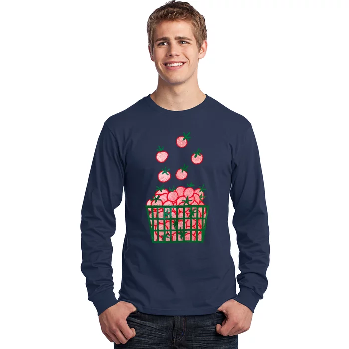 Strawberry Cute Food Long Sleeve Shirt