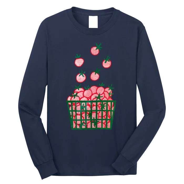 Strawberry Cute Food Long Sleeve Shirt