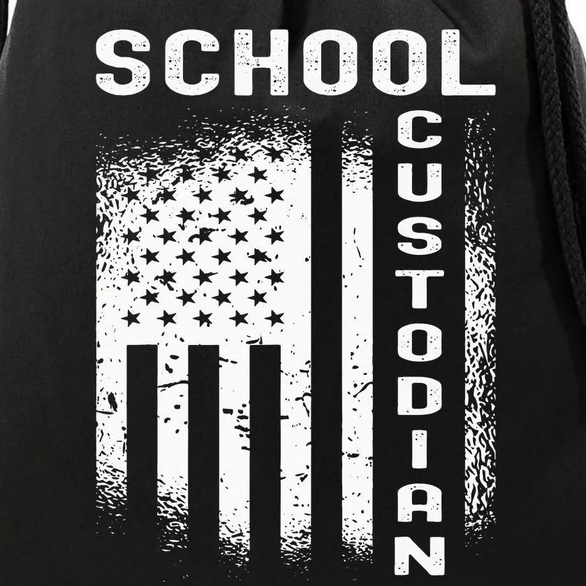 School Custodian Funny Drawstring Bag