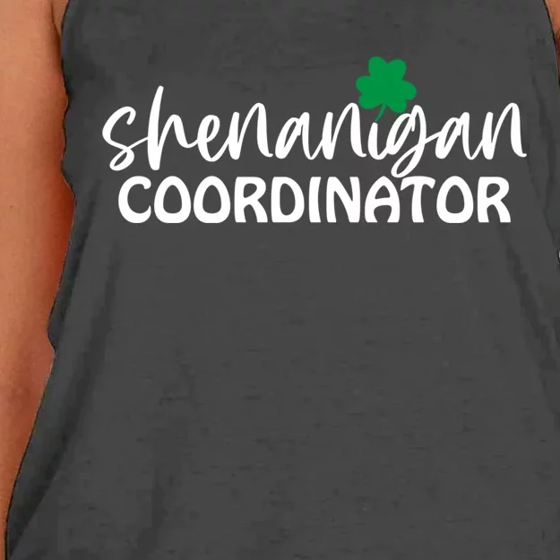 Shenanigan Coordinator Funny St Pattys Day Matching Meme Gift Women's Knotted Racerback Tank