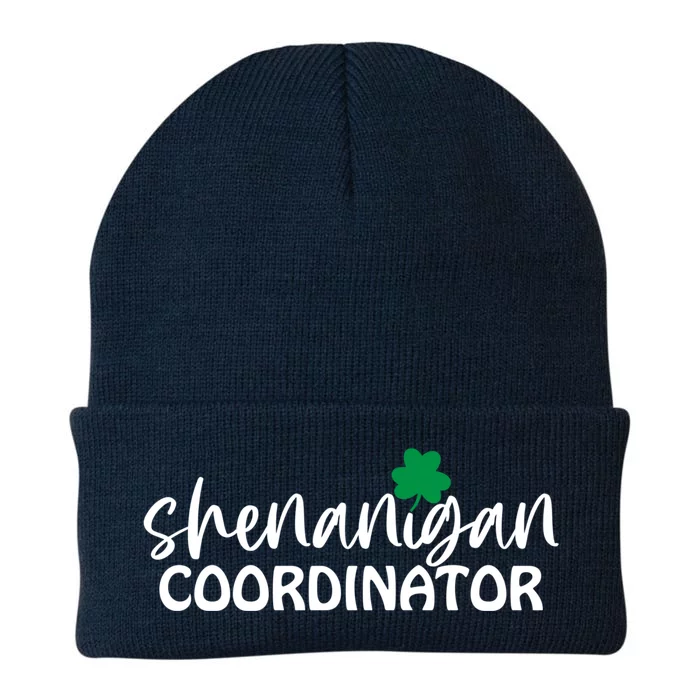 Shenanigan Coordinator Funny St Pattys Day Matching Meme Gift Knit Cap Winter Beanie