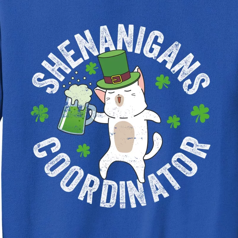 Shenanigans Coordinator Funny St Patricks Day Cat Ing Gift Tall Sweatshirt