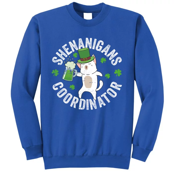 Shenanigans Coordinator Funny St Patricks Day Cat Ing Gift Tall Sweatshirt