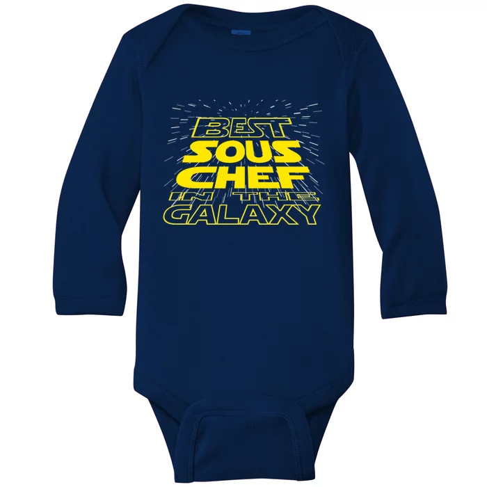 Sous Chef Funny Cool Galaxy Job Gift Baby Long Sleeve Bodysuit