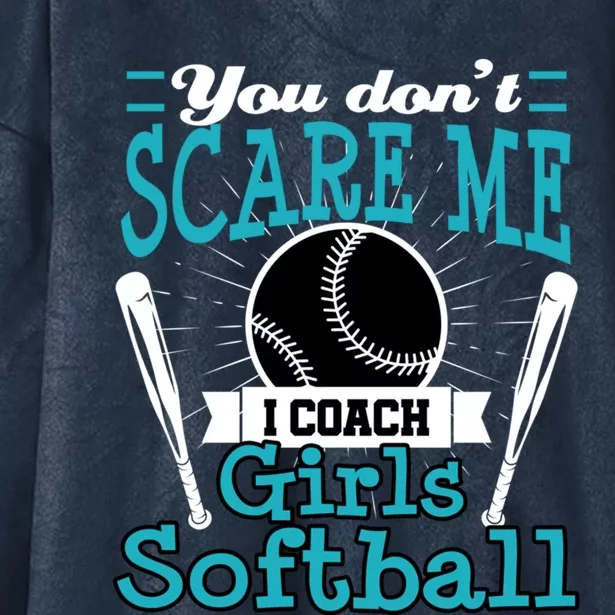 Softball Coach Funny Thank You End Of Season Gift Cool Gift Hooded Wearable Blanket