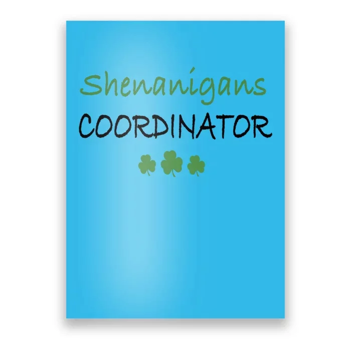 Shenanigans Coordinator Funny St Patricks Day Gift Poster