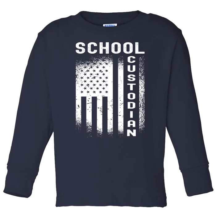 School Custodian Funny Toddler Long Sleeve Shirt