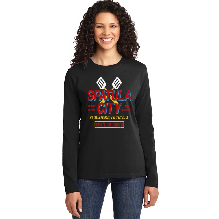 Spatula City Funny Ladies Long Sleeve Shirt