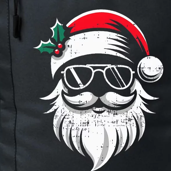 Santa Claus Face Sunglasses With Hat Beard Christmas Daily Commute Backpack