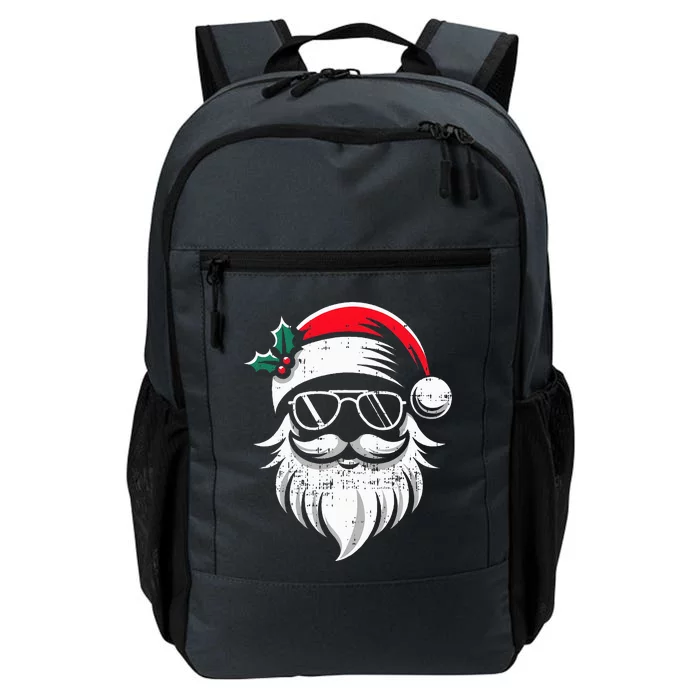 Santa Claus Face Sunglasses With Hat Beard Christmas Daily Commute Backpack