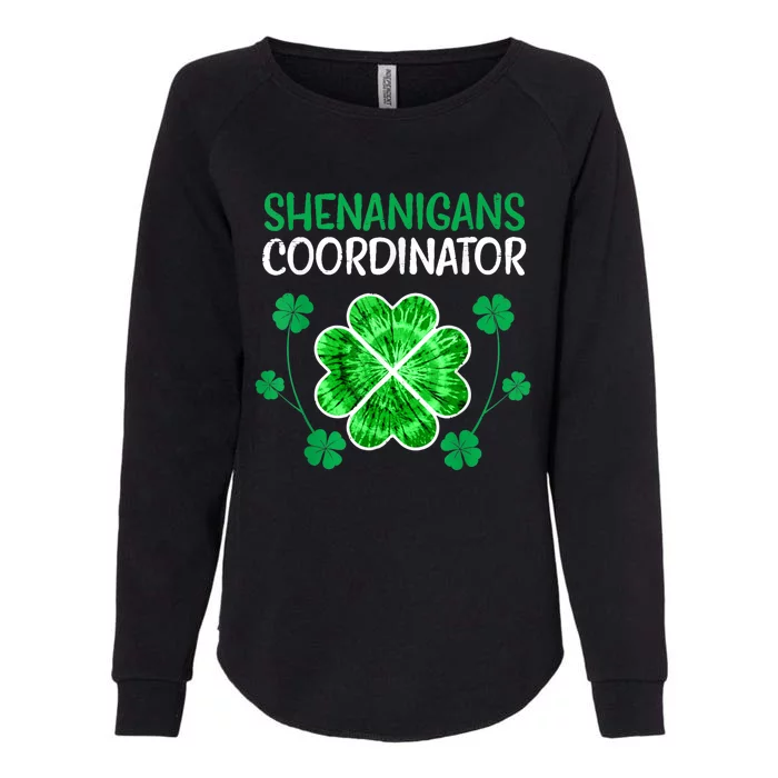 Shenanigans Coordinator Funny St Patricks Day Teacher Womens California Wash Sweatshirt