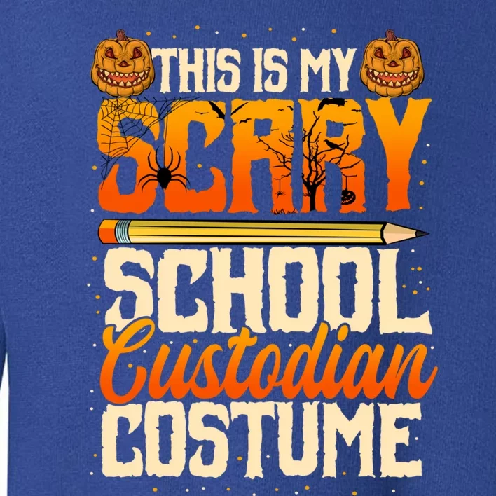 School Custodian Funny Gift Halloween Funny Janitor Custodial Great Gift Toddler Sweatshirt