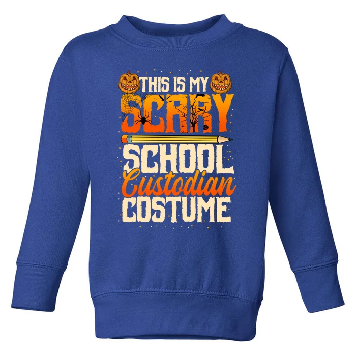 School Custodian Funny Gift Halloween Funny Janitor Custodial Great Gift Toddler Sweatshirt