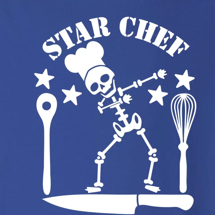 Star Chef Funny Dabbing Skeleton With Chefs Hat Funny Gift Toddler Long Sleeve Shirt